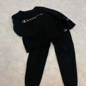 Kids Champion Black Athletic Sweatshirt